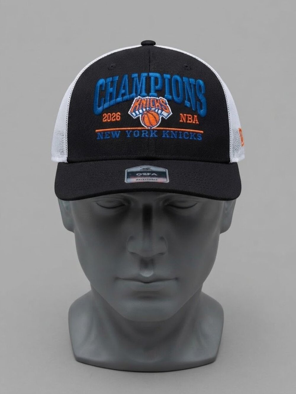 Knicks championship 2026 trucker hat black/white